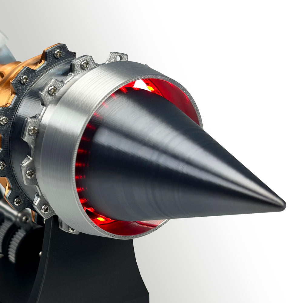 HI-REEKE Jet Engine Model rotating demo shows turbine principles in action