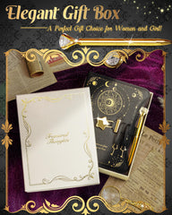 hi!SCI diary golden star lock and keys safeguard your journal entries