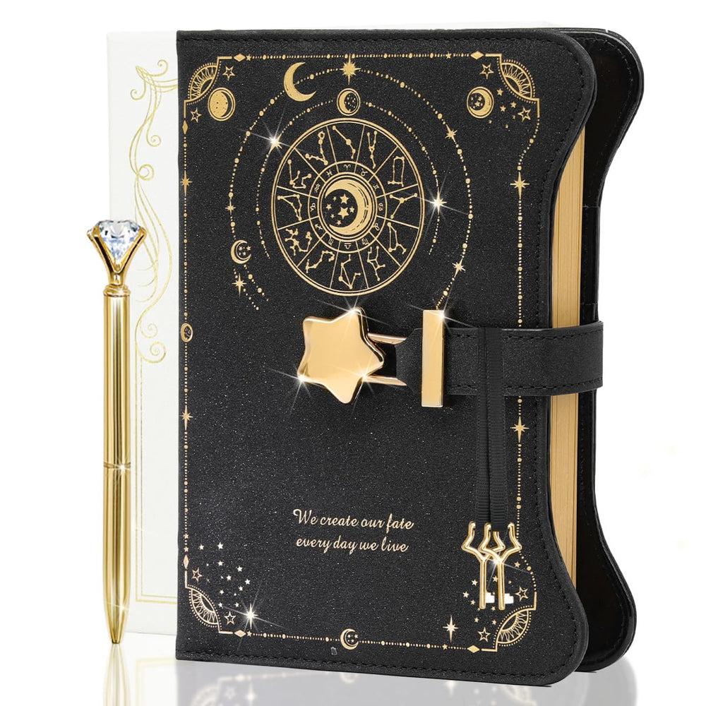 hi!SCI locking diary cover with constellation design secures private thoughts