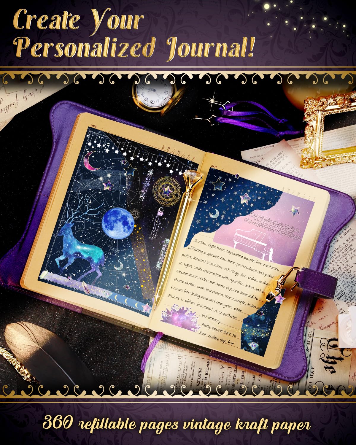 hi!SCI diary star-shaped keys pair with the lock for easy access to journal