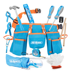 Hi-Spec 16pc Kids Tool Set with blue belt for beginner-friendly DIY projects