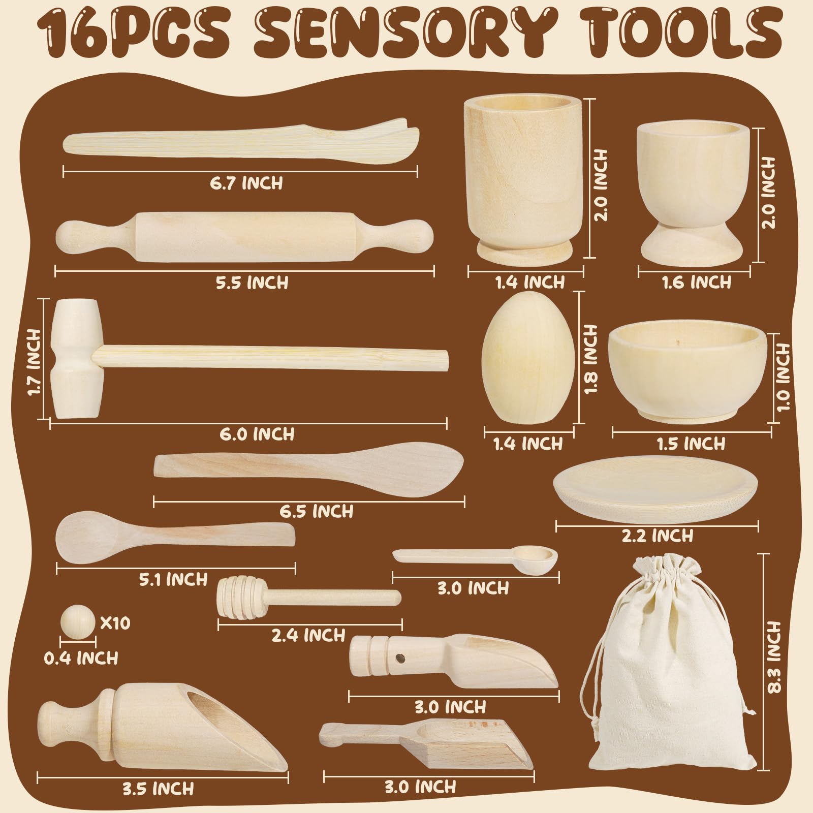 Hiawbon storage bag keeps sensory tools organized for easy cleanup