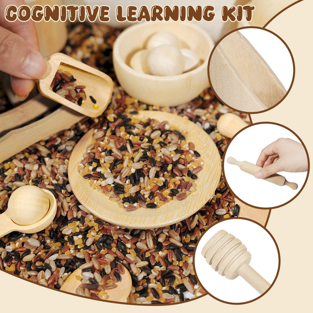 Hiawbon wooden balls for counting and sorting play