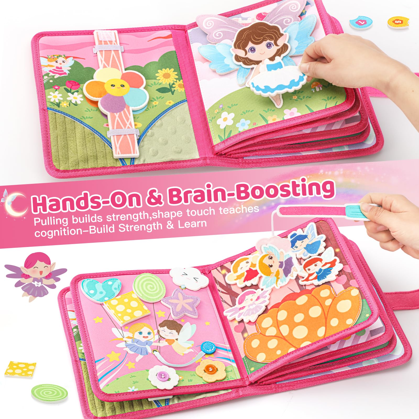 Masks and finger puppets from Hiber Sea Busy Book invite imaginative social play