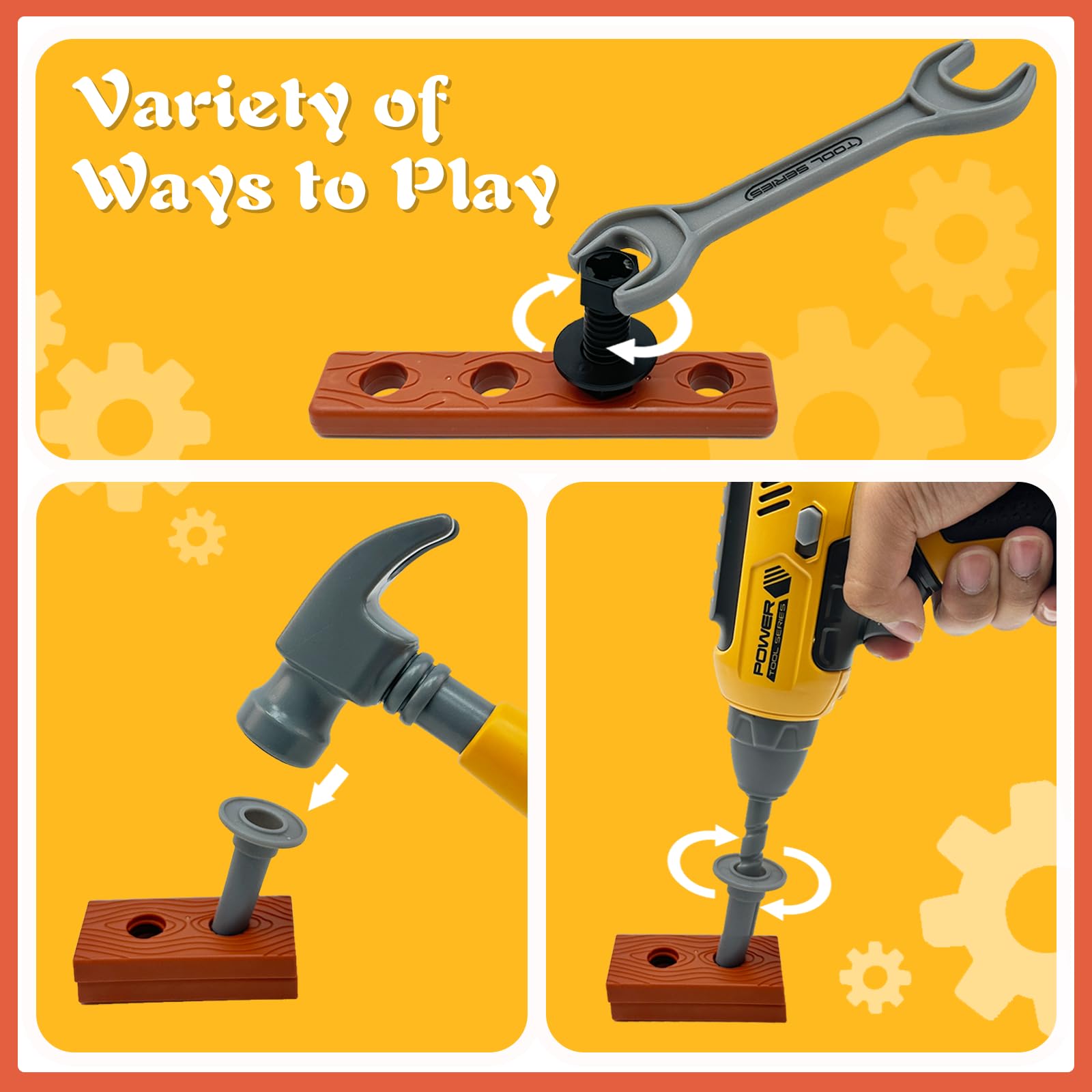 Hibility drill bits and tools for creative construction fun.