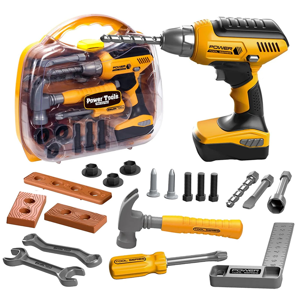 Hibility Kids Tool Set toolbox for organized, portable playtime.
