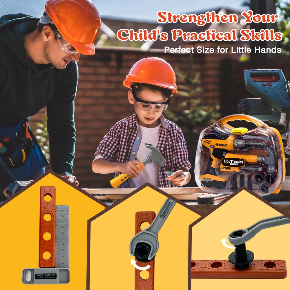 Hibility toy hammer for role-play construction activities.