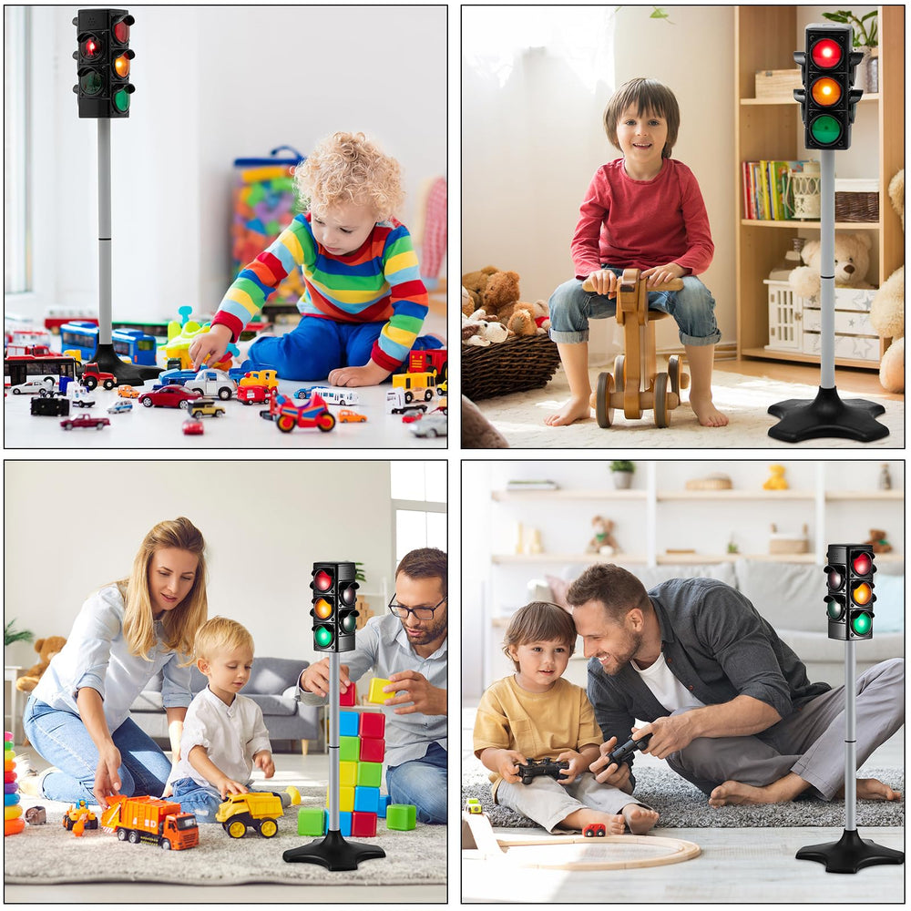 Hiboom traffic light toy automatic mode displaying cycle timings