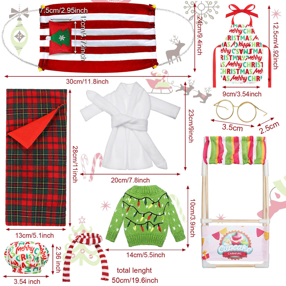 Hicarer doll bathrobe and sweater add warm, tactile outfits for seasonal role play.
