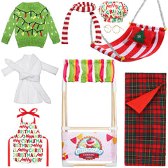 Hicarer elf donut stall accessory for dolls, perfect for festive play and storytelling.