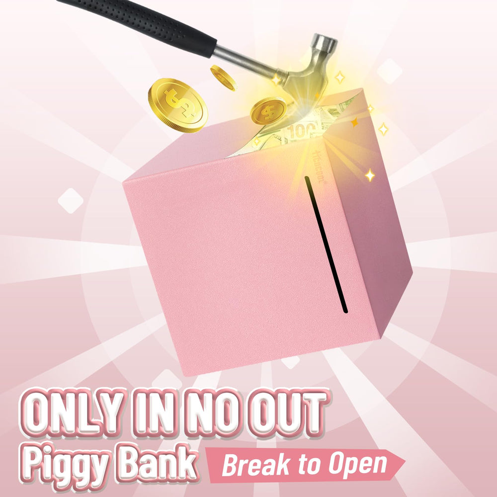 Hicocool pink gift-ready bank makes a chic present.