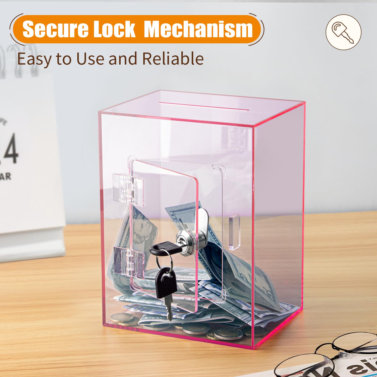 Hicocool Piggy Bank Lock and Key keeps savings secure while allowing controlled access.