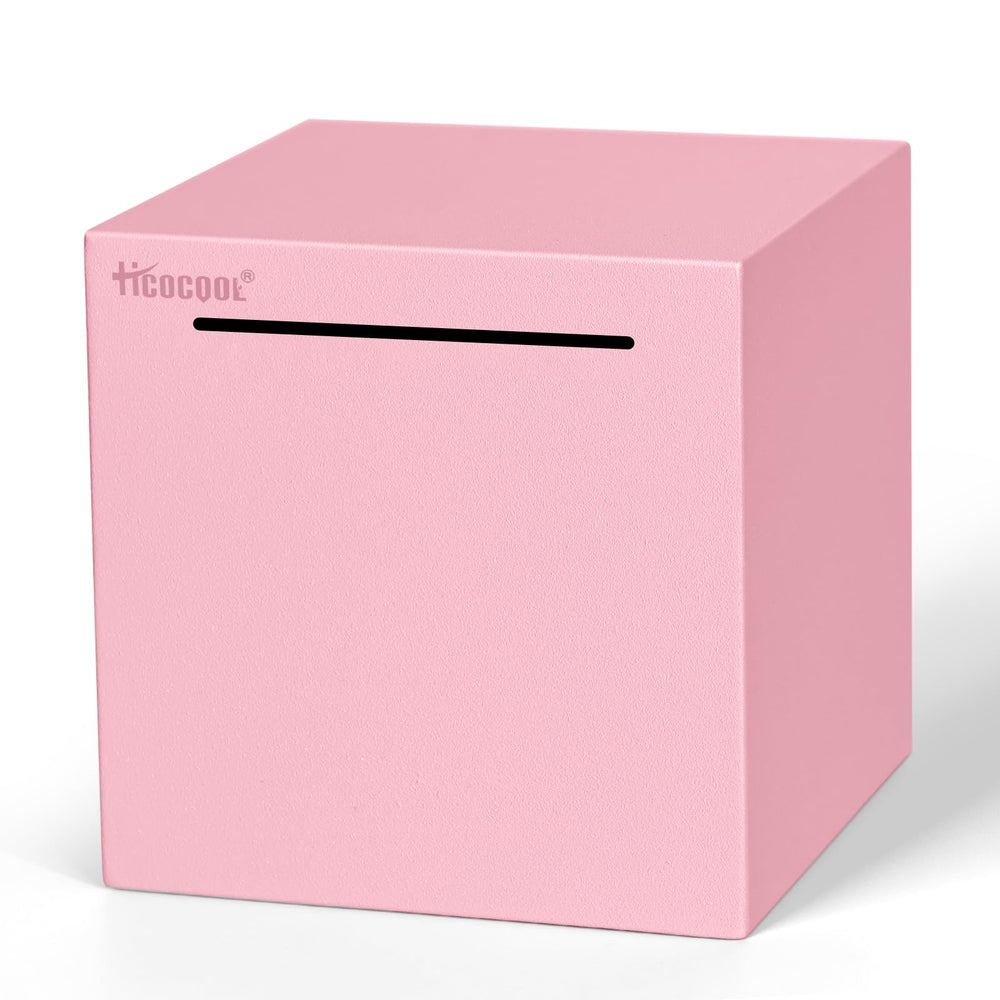 Hicocool piggy bank pink glitter design enhances saving with style.