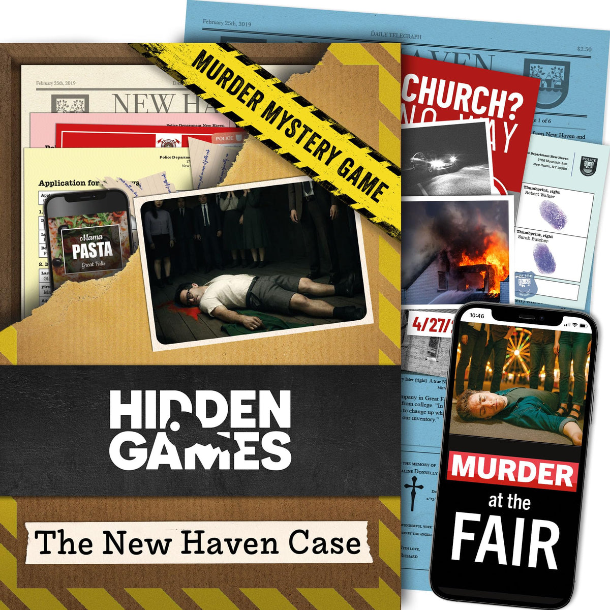 Hidden Games murder mystery folk festival scene invites immersive investigation at home