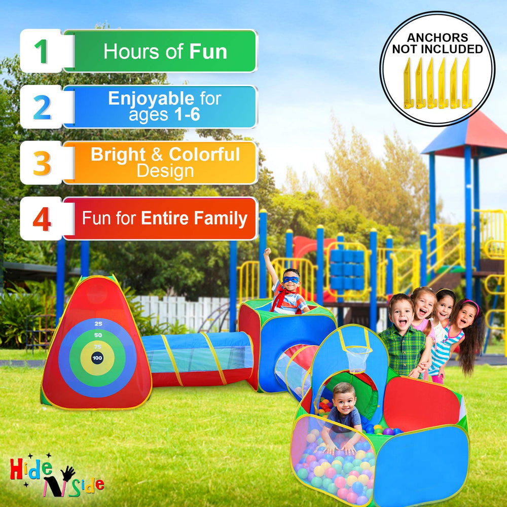 Hide N Side crawl tunnel section enhances dexterity and discovery.