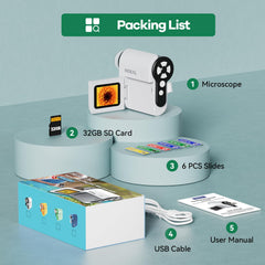Hideal HP20 with 32GB card storing photos and videos.