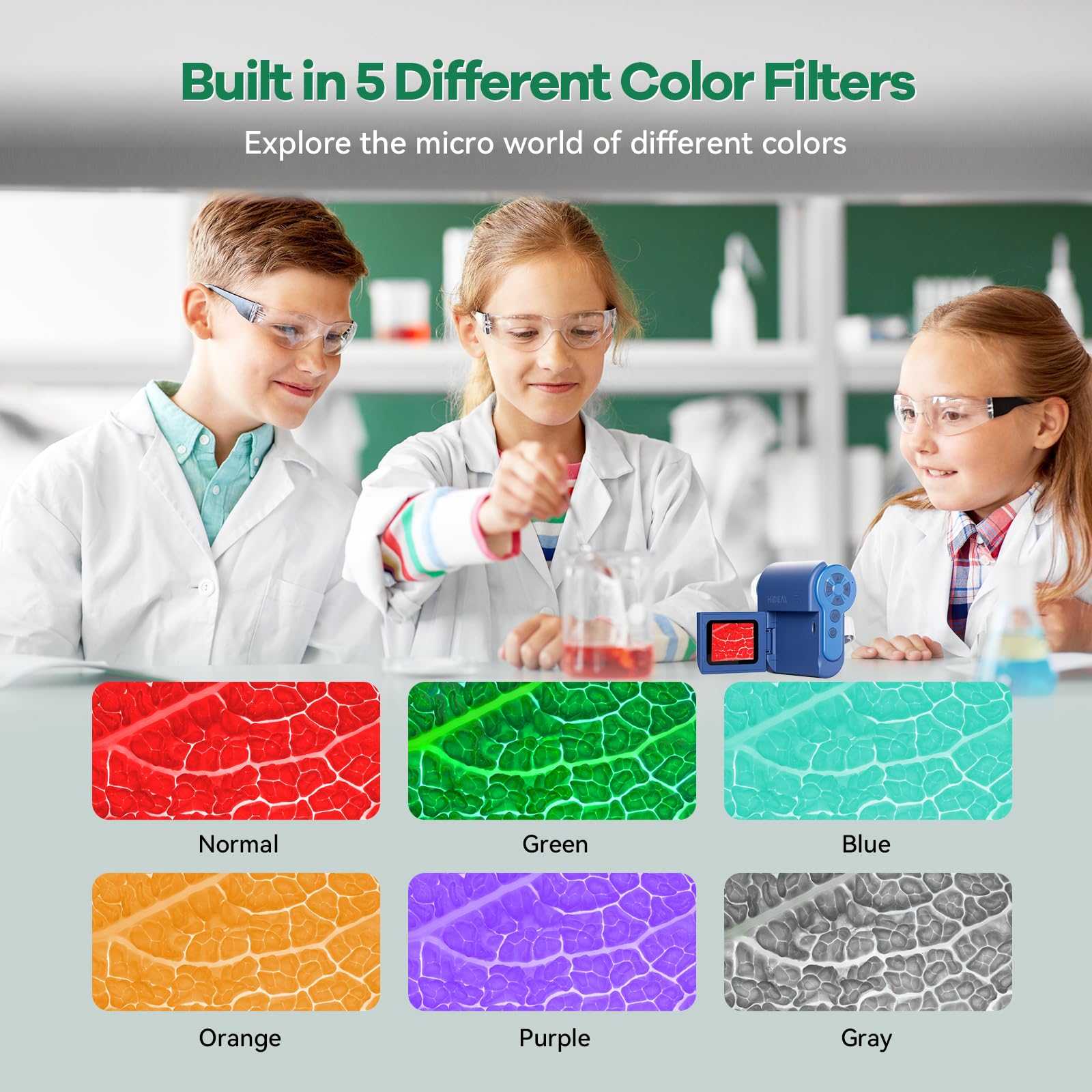 Hideal HP20 color filters highlight fine details in samples