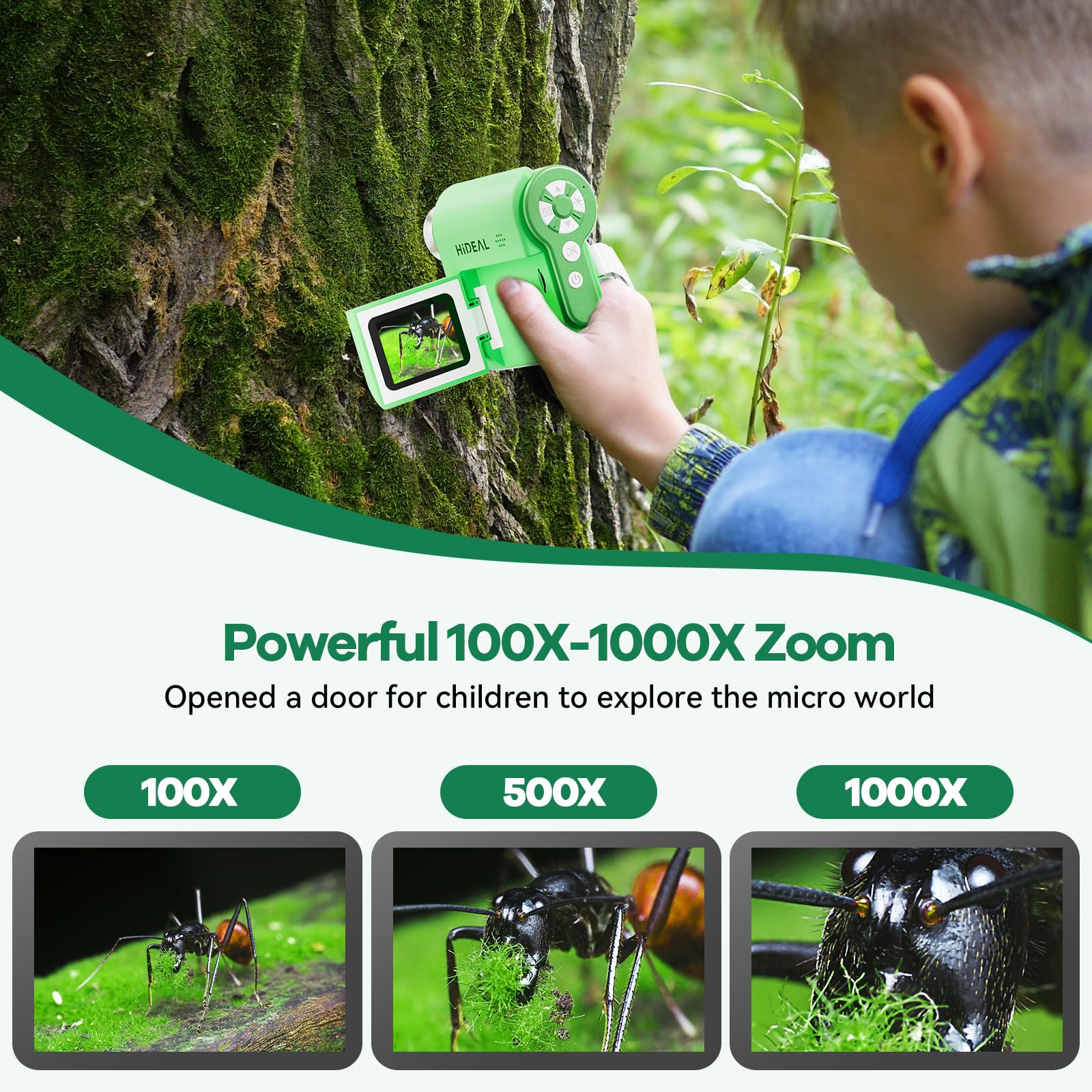 Hideal HP20 six-LED brightness ensures clear views in any environment.
