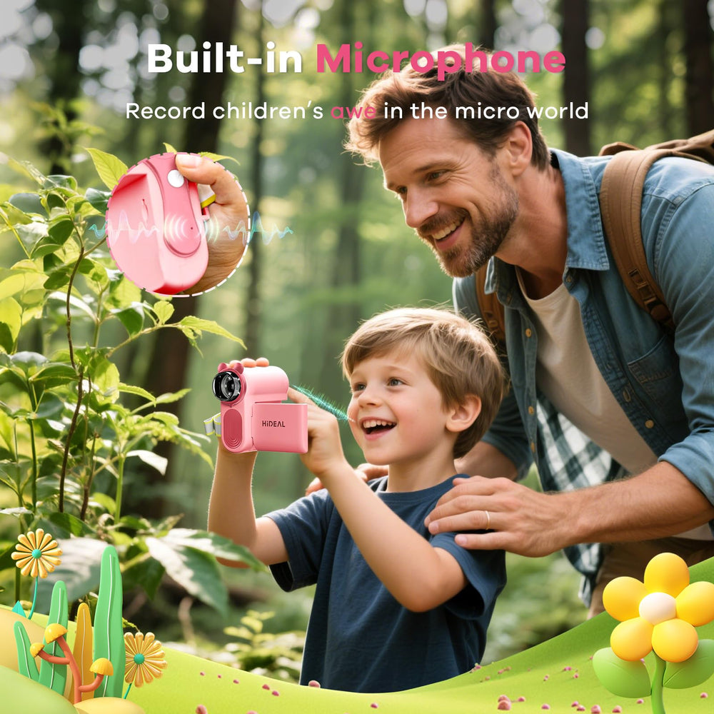 Hideal HP60 built-in microphone captures excited reactions during discovery.