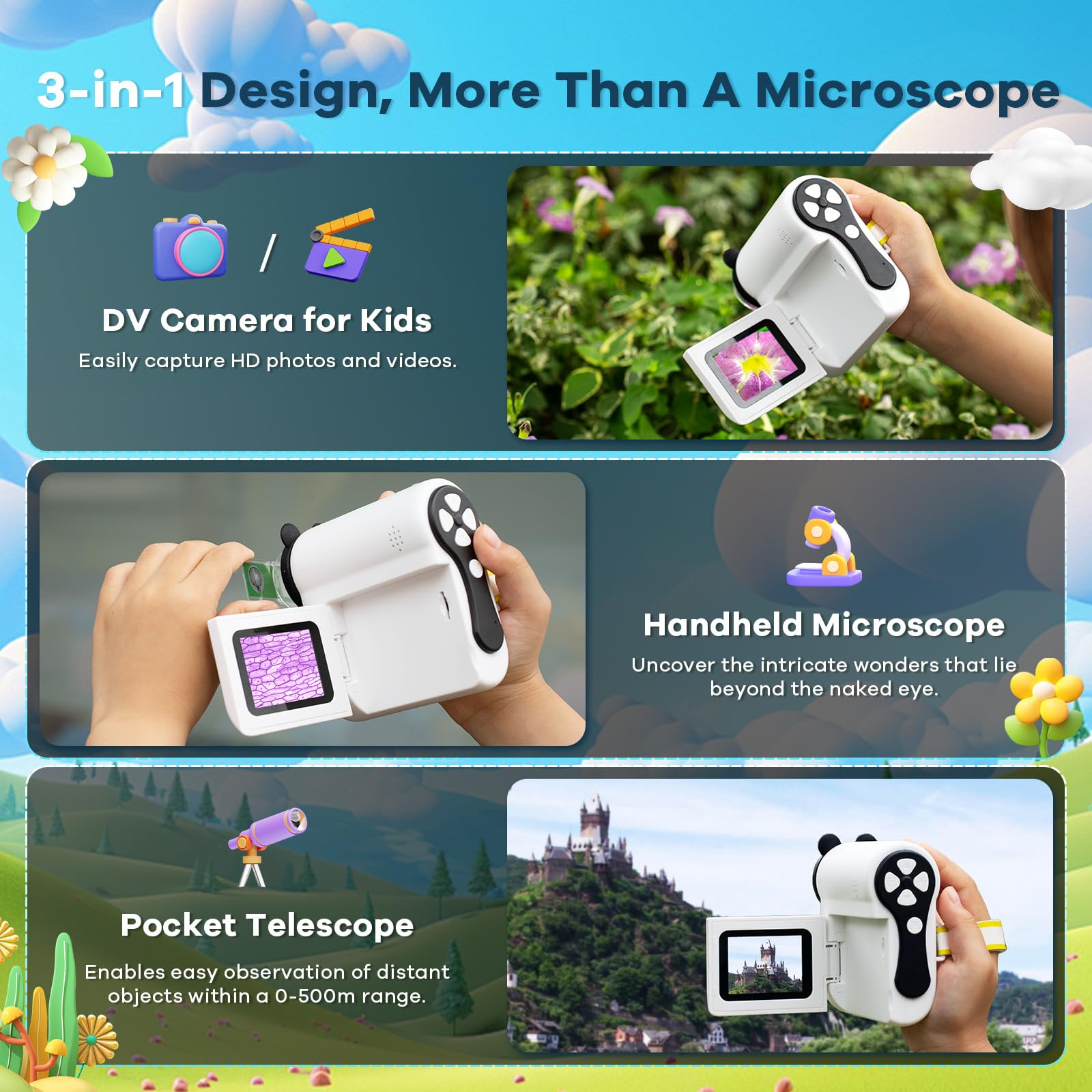 Hideal HP60 captures close up videos of tiny specimens clearly.