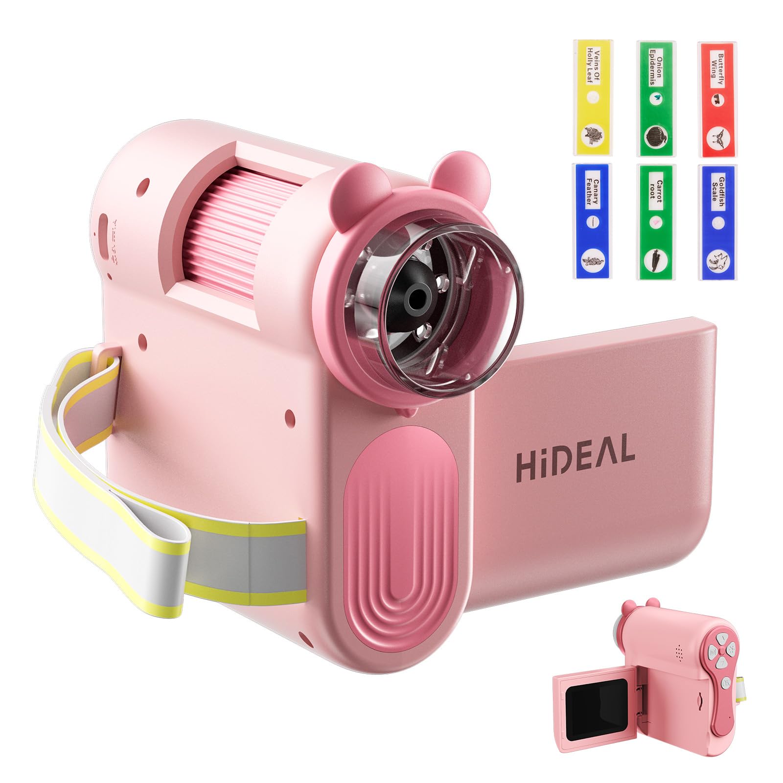 Hideal HP60 open-screen handheld microscope for spontaneous backyard exploration.