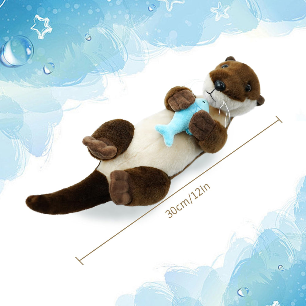 Hideekoog sea otter plush in standing posture, a lively accent for shelves