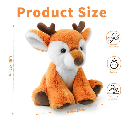 Hideekoog Sika Deer plush shows a realistic pose for imaginative play.