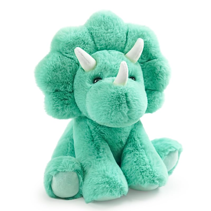Hideekoog Triceratops 8.5-inch size fits small arms for hugs and naps.