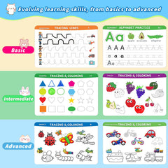 HIDEWING letter tracing page guides early writers with proper sequence