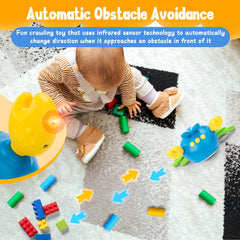 Hielse Crawling Crab toy obstacle-avoidance feature for safe exploration.