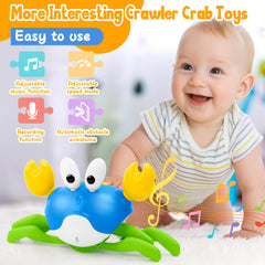 Hielse Crawling Crab toy side view shows smooth surface and easy grip.