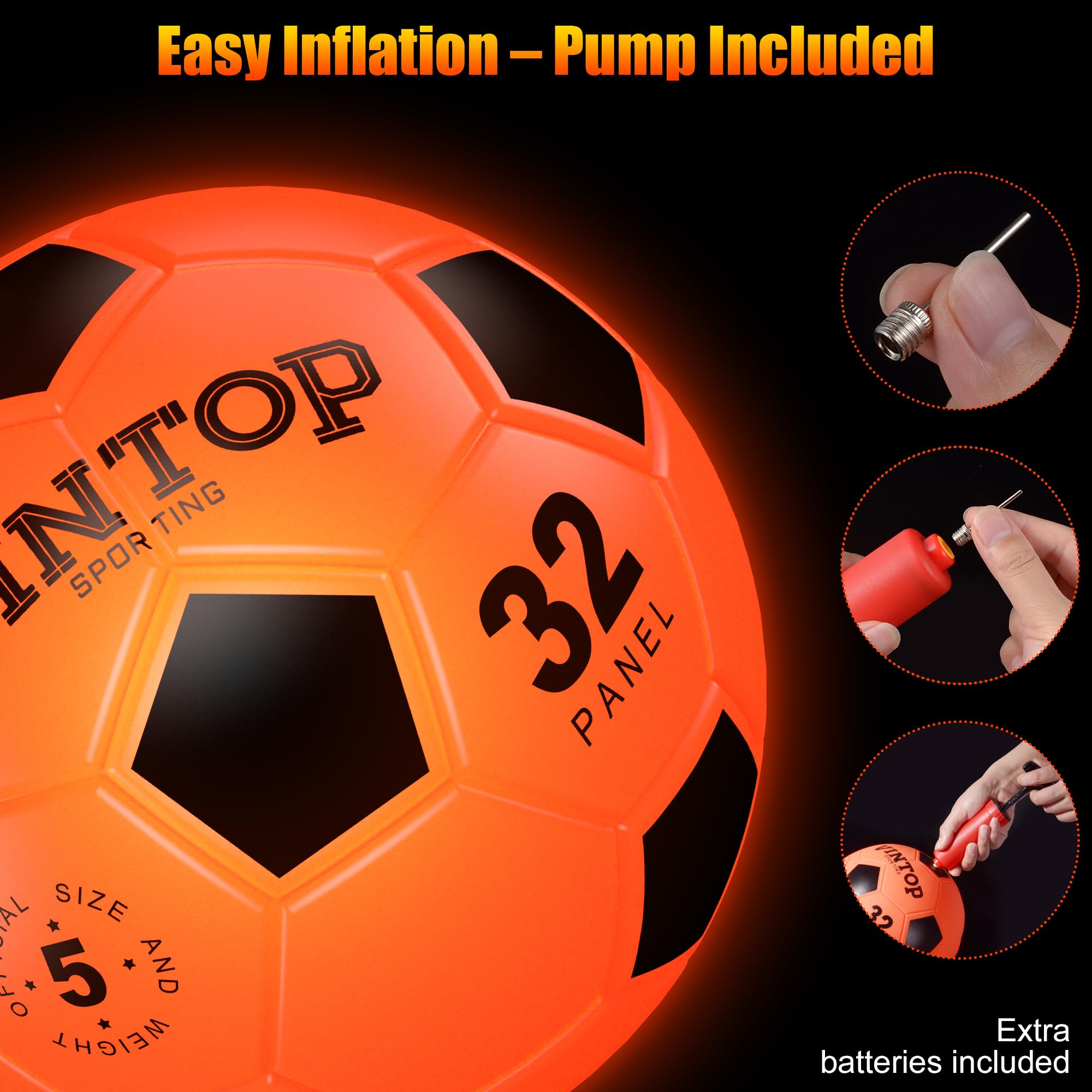 HIEMAO glow ball for kids aged 8-12 improves active play