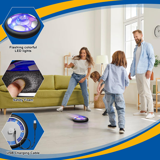 HIEMAO Hover Soccer Ball with foam bumper protects walls during play