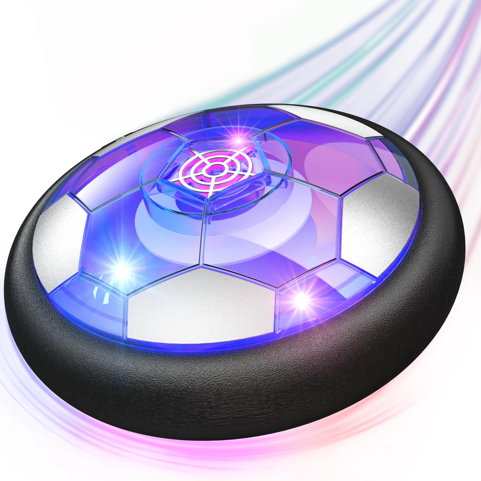 HIEMAO Hover Soccer Ball LED lights energize indoor play and fun