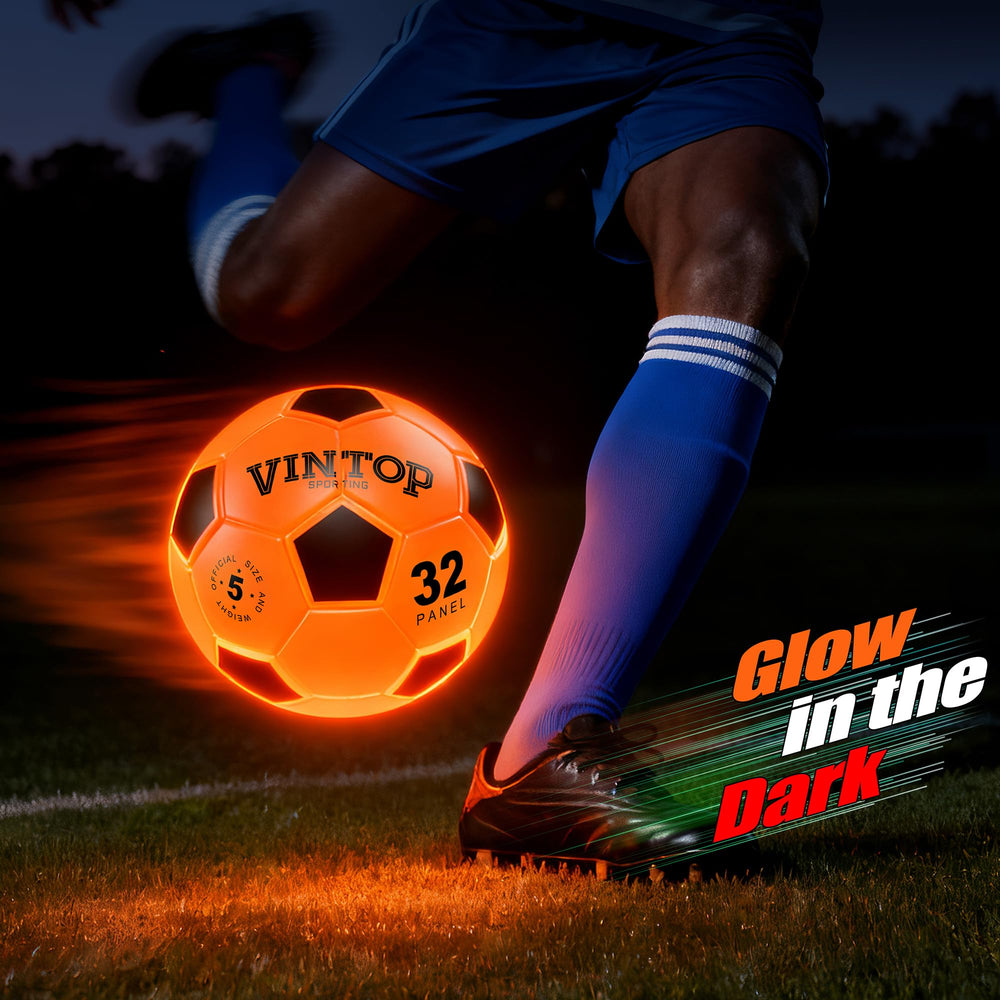 HIEMAO LED night soccer ball enhances visibility for safe outdoor games