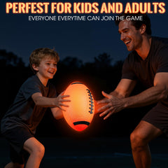HIEMAO glow football ideal for night play in backyard or beach settings