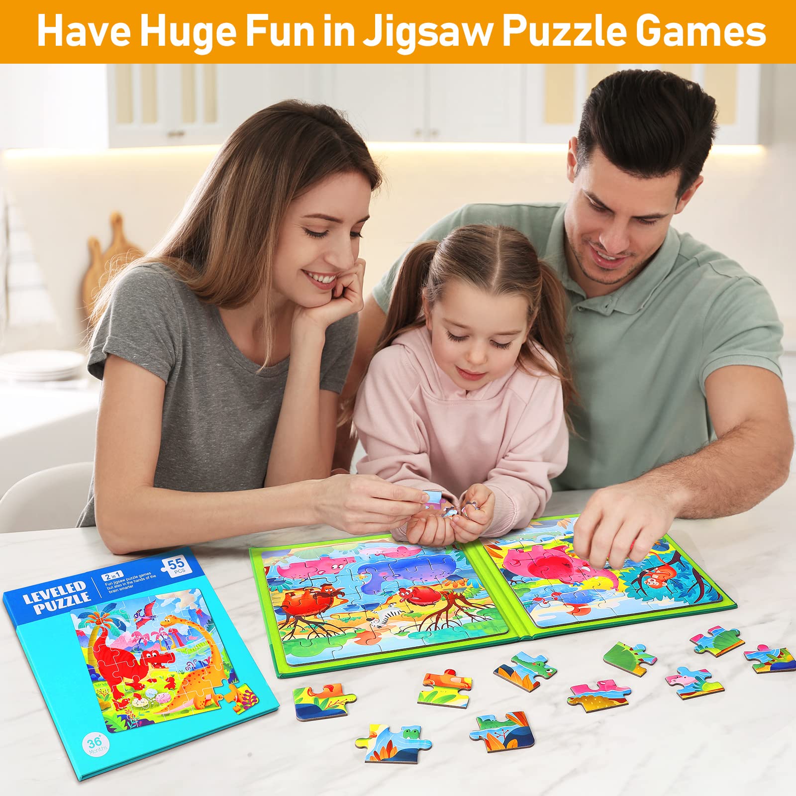 Hieoby animal world magnetic puzzle book promotes focus and fine motor practice.