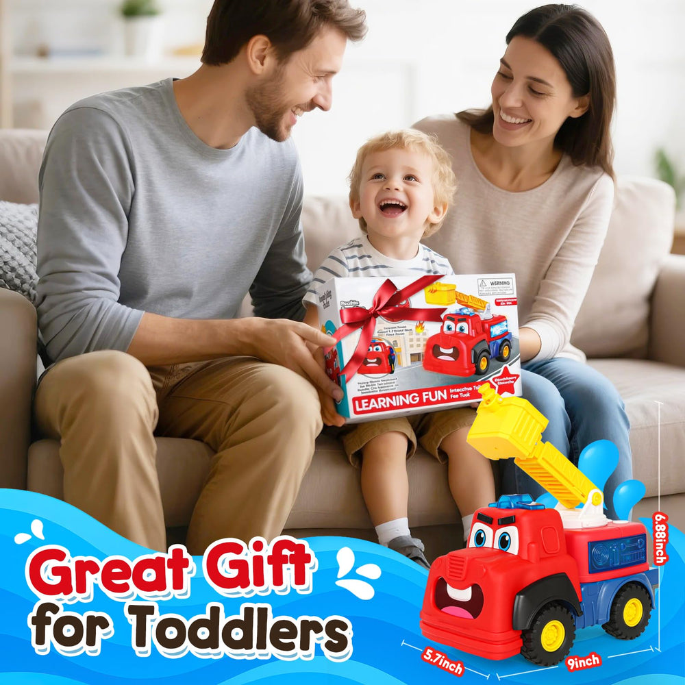 Hieoby gift-ready fire truck toy, ideal for birthdays and holidays.