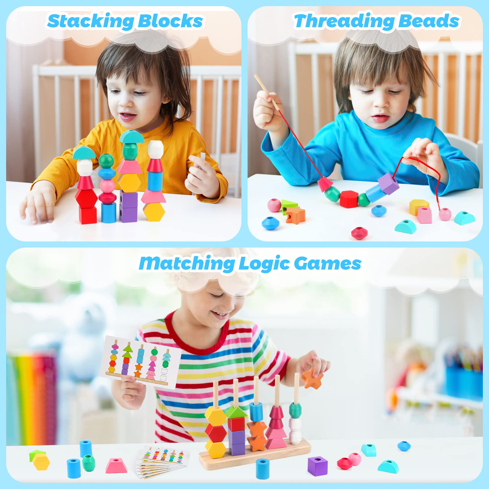 Hieoby gift-ready Montessori toy set is ideal for kids aged 2–5.