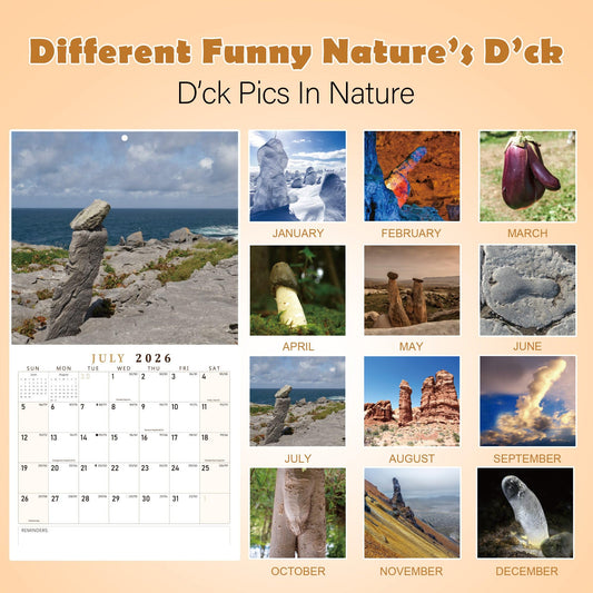 HiFulerr Natures D*cks Pics Calendar 2026 months preview for playful gifting