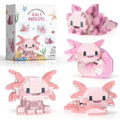 high godo 4-axolotl building set ready for gifting and play