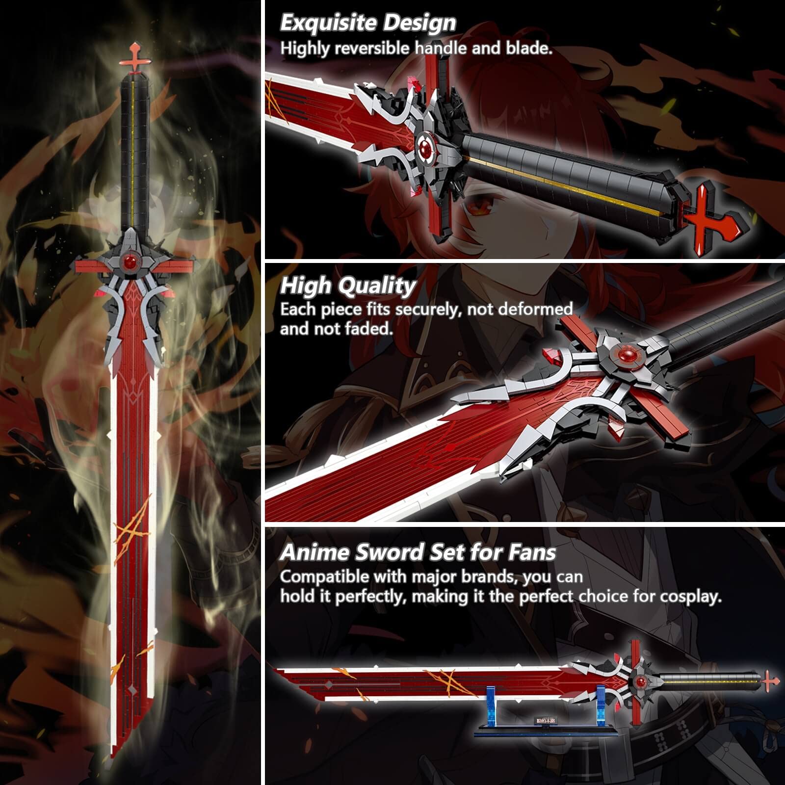 HIGH GODO 41-inch sword length offers a commanding cosplay prop.