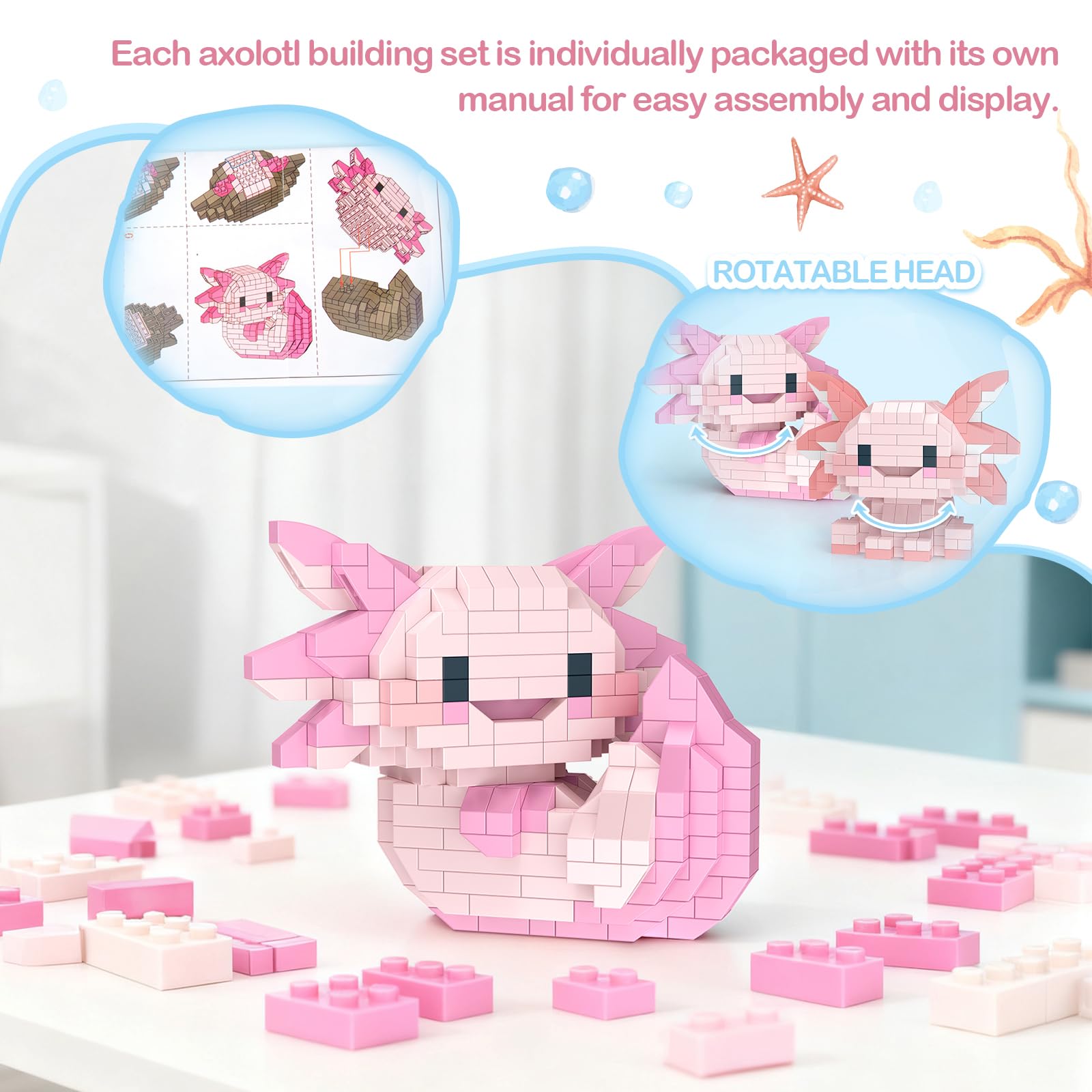 high godo axolotl 4-in-1 building set for creative play