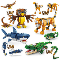 HIGH GODO Creator 3-in-1 Owl assembly for imaginative play and display