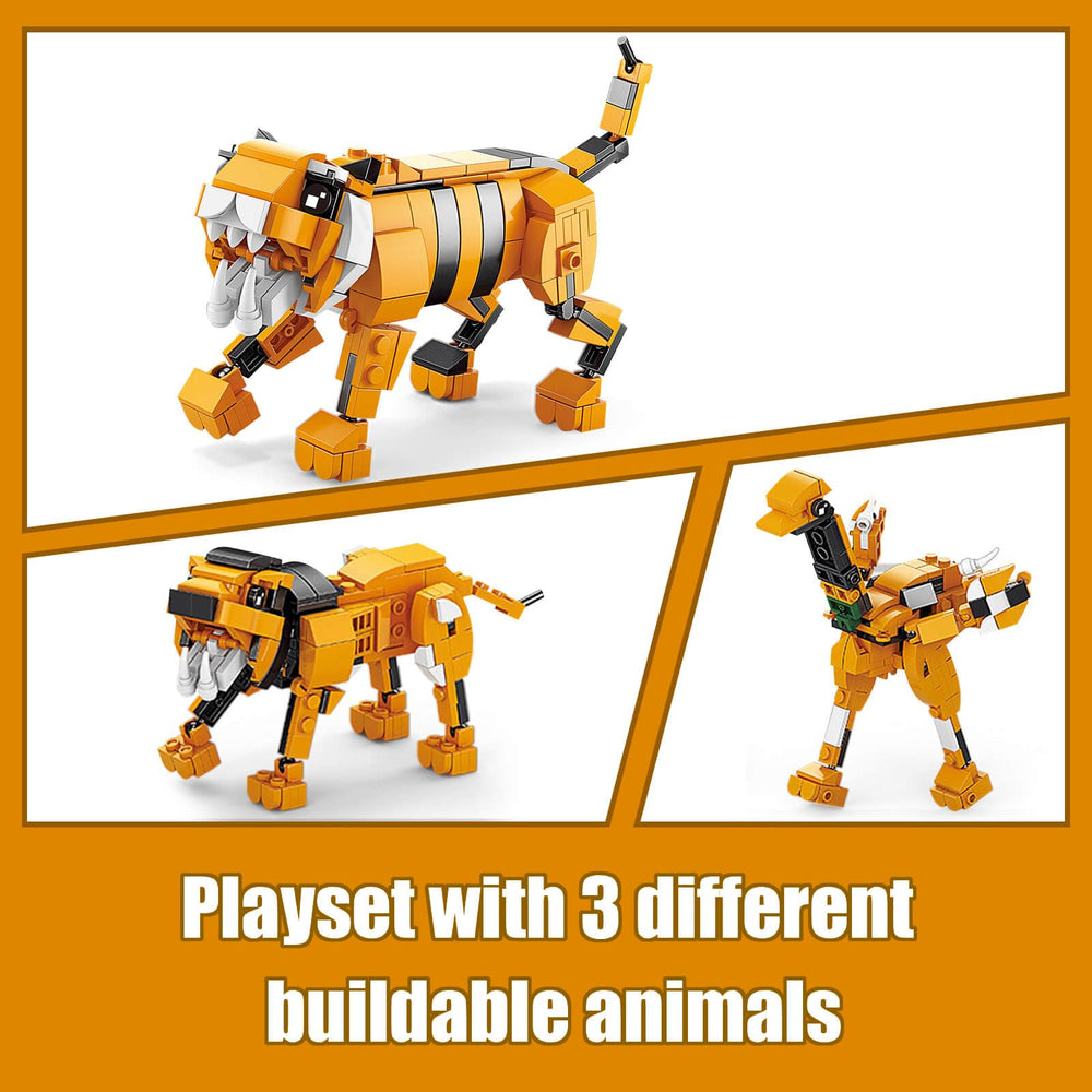 HIGH GODO Creator 3-in-1 Tiger fighter display for collecting and storytelling