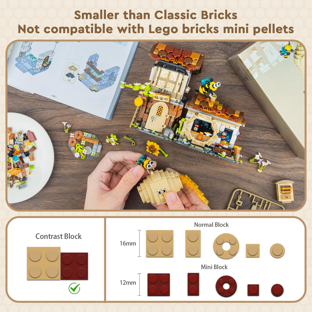 HIGH GODO Honey Workshop assembly steps with brick separator for easier building