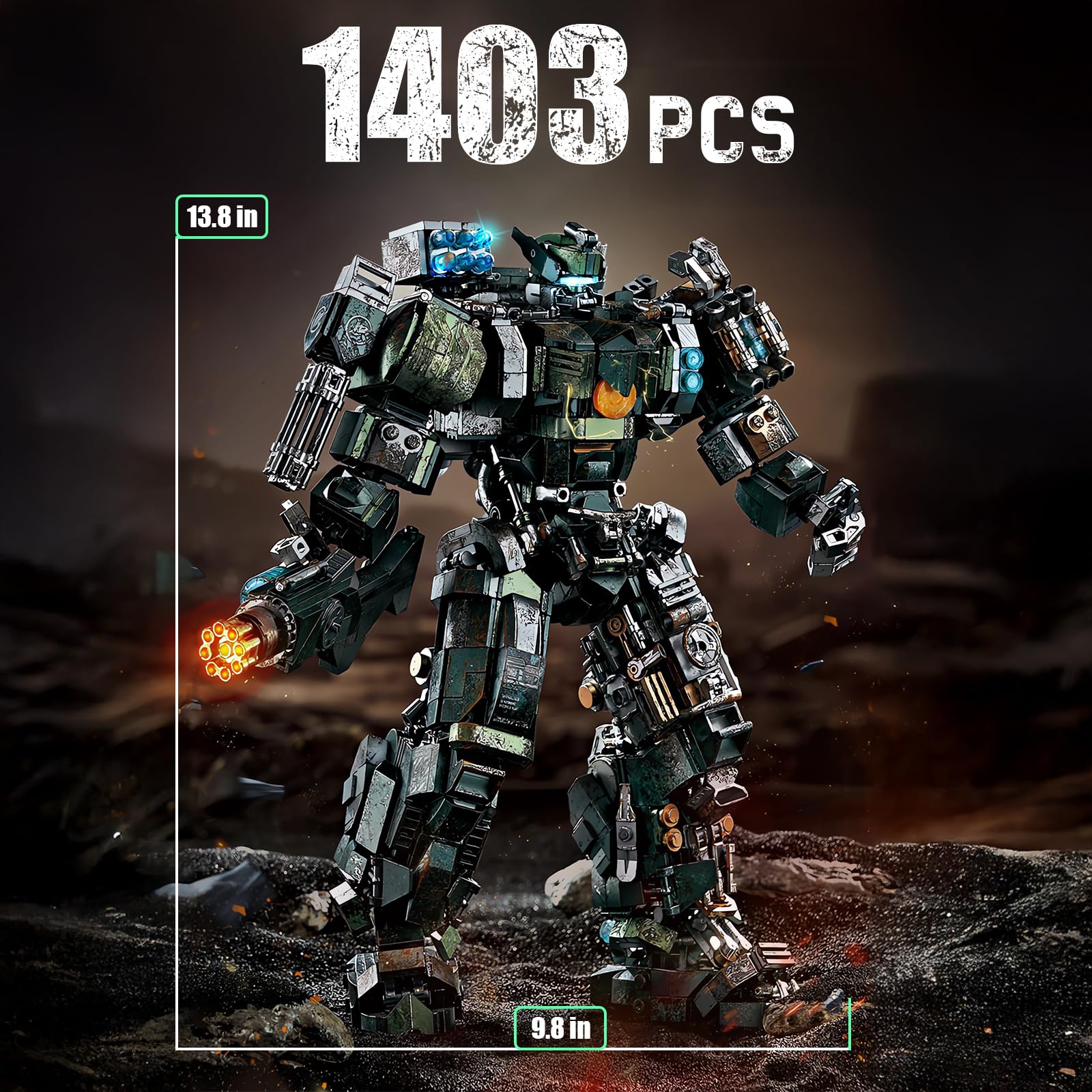 High GODO collectible display scale: oversized mech makes a striking room centerpiece.