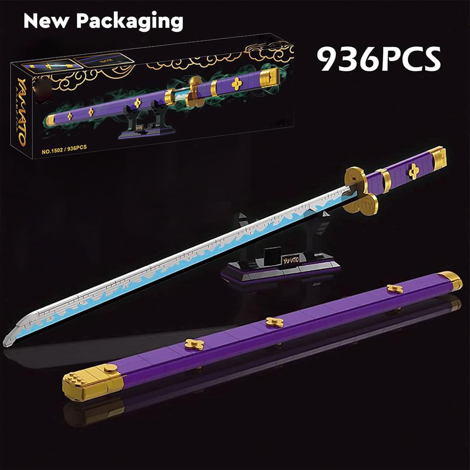 High GODO purple Yamato sword build in progress showcases vibrant color.
