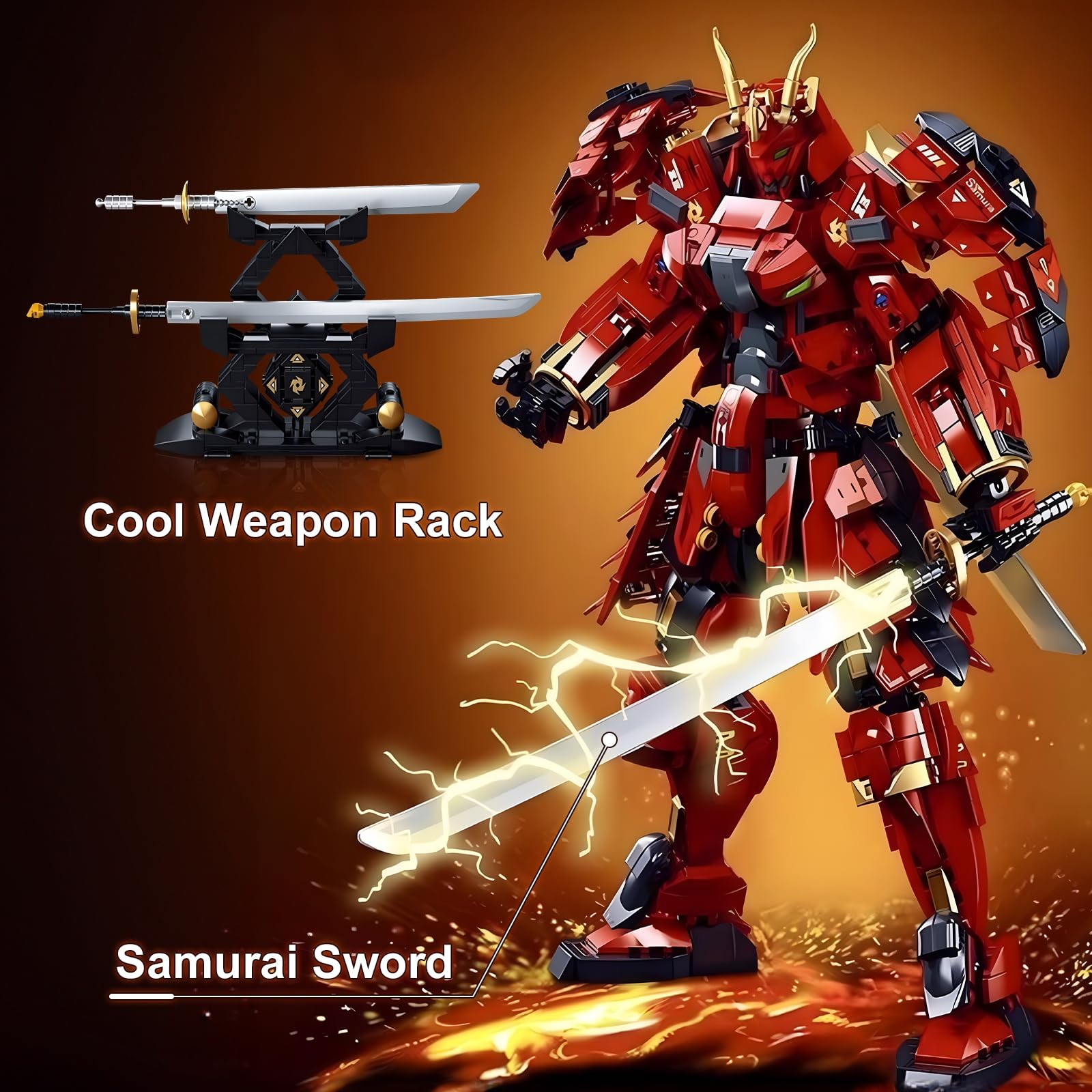 HIGH GODO Samurai Mech sword holder rack enhances realism during demonstrations