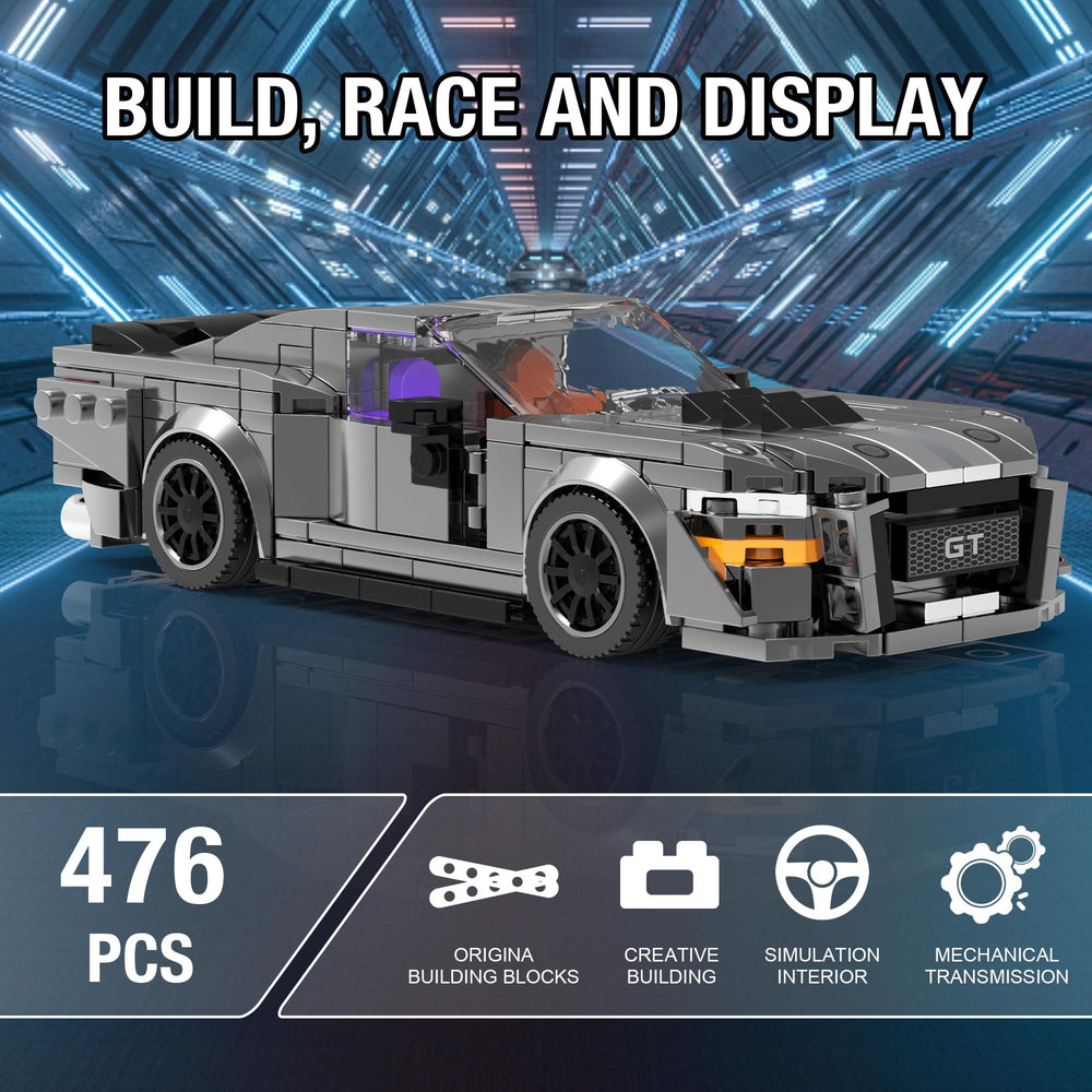 High GODO sports car building set chassis detail highlighting engineering realism for collectors.